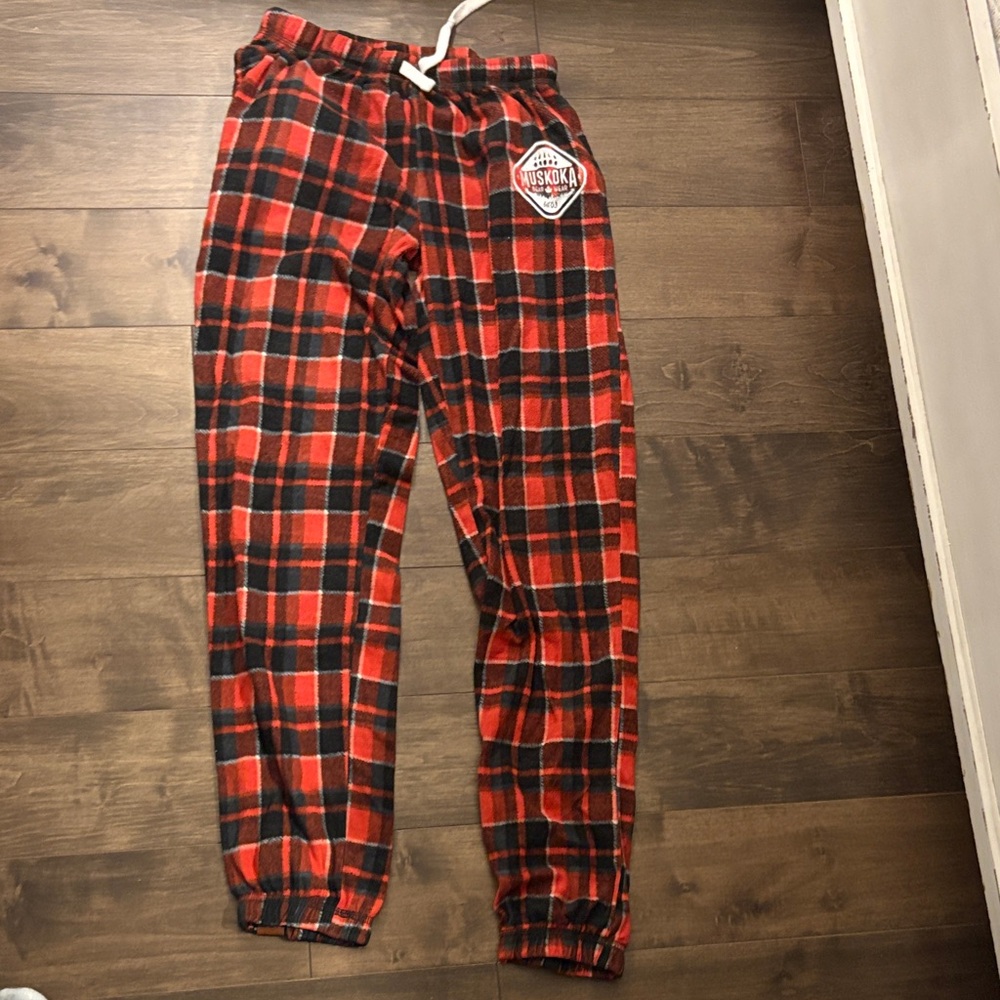 Red and Black Plaid Pajama Pants